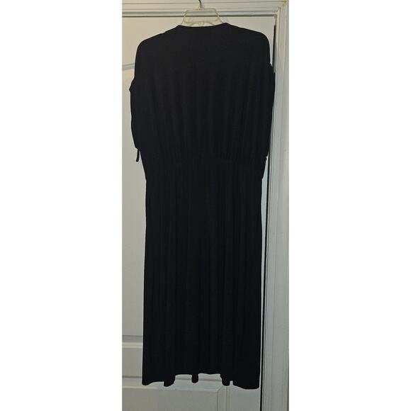 Lane Bryant Women’s Fit & Flare Dress Size 18/20 Black Dolman Sleeve & Pockets - Picture 1 of 5